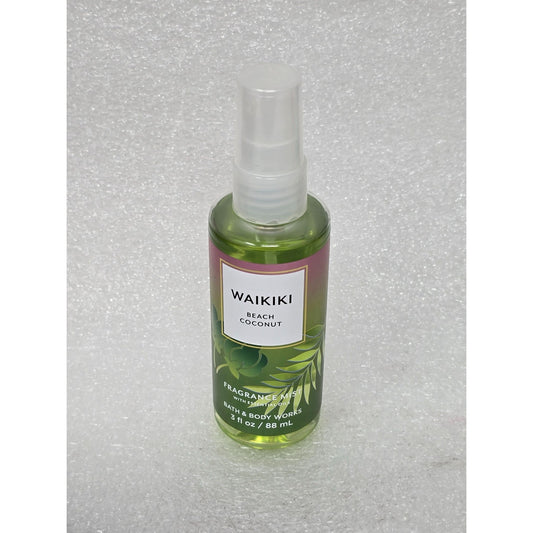 Bath & Body Works Waikiki Beach Coconut Fragrance Mist 3 oz Travel Size