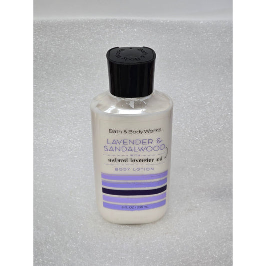 Bath & Body Works Lavender & Sandalwood Body Lotion Natural Lavender Oil 8 Fl Oz