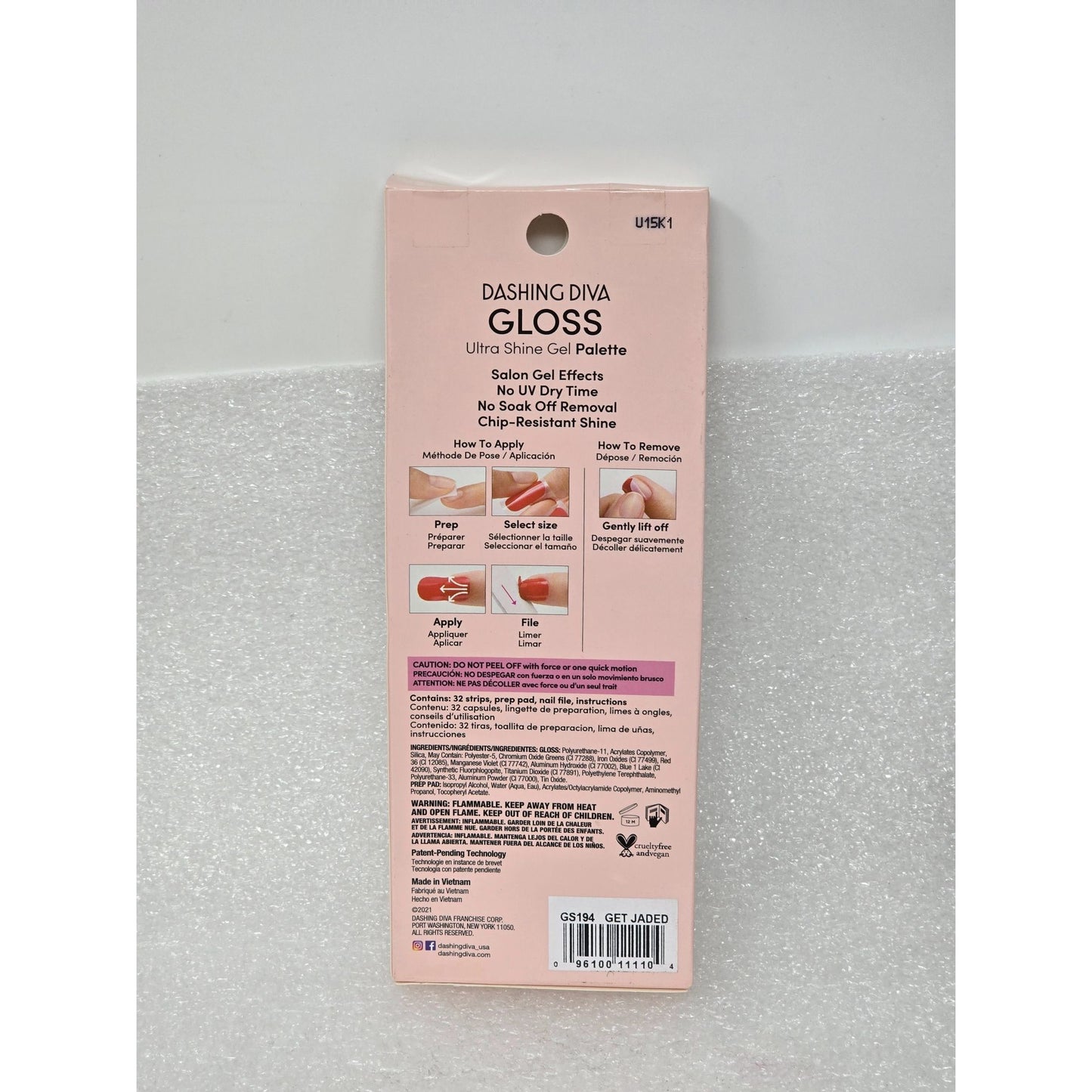 Dashing Diva Gloss Ultra Shine Gel Palette Nail Strips - Get Jaded