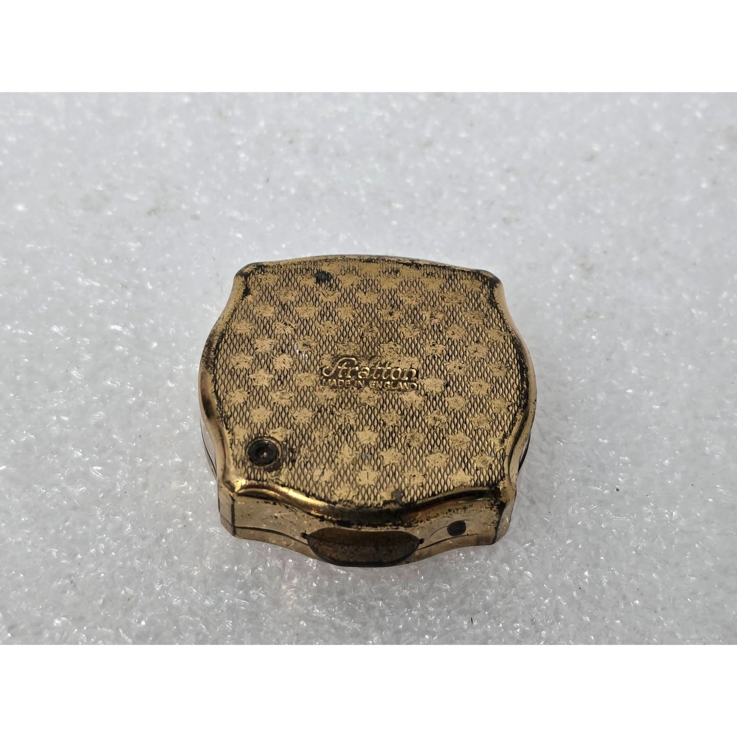 Vintage Stratton Pocket Ashtray Gold Tone Cigarette Cocktail Made In England