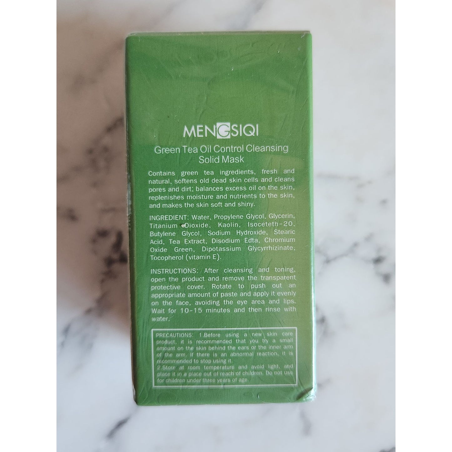 Mengsiqi Green Mask Stick Green Tea Oil Control Cleansing Solid Mask 40g