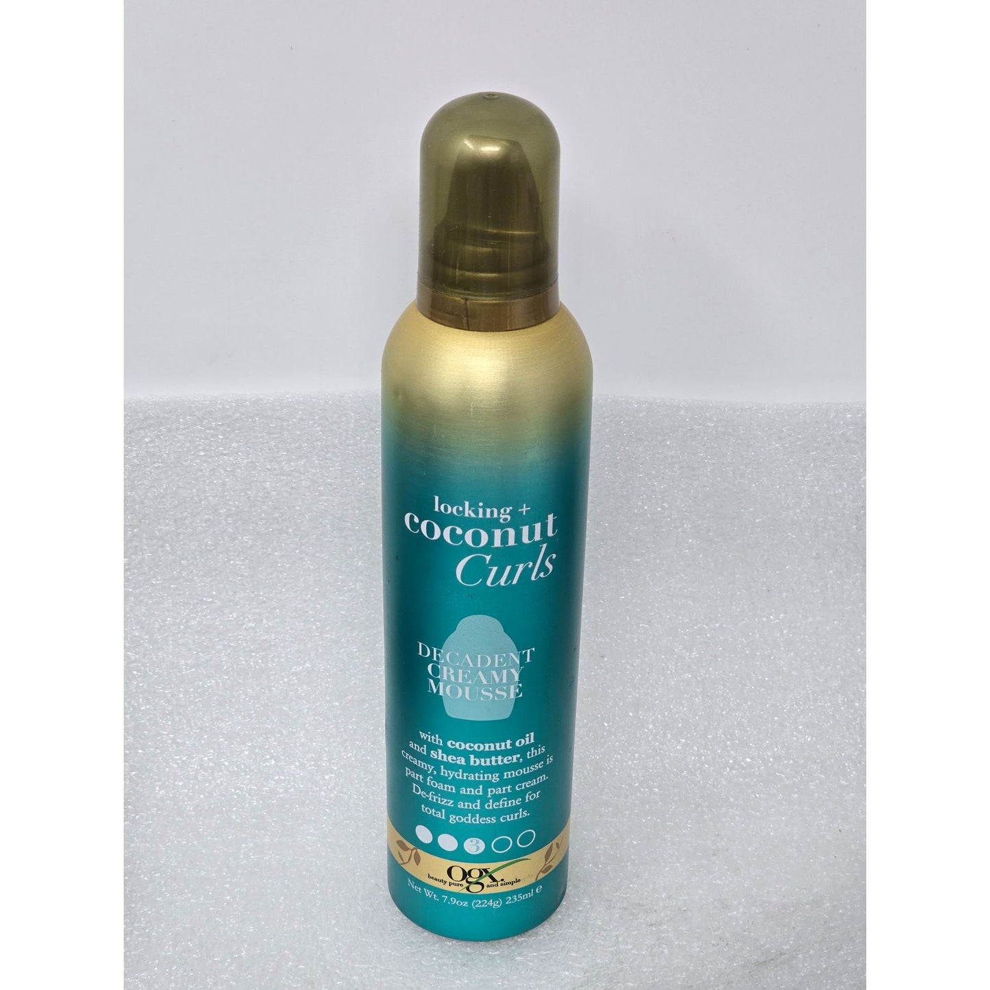 OGX Locking + Coconut Curls Decadent Creamy Mousse Hydrating With Coconut Oil