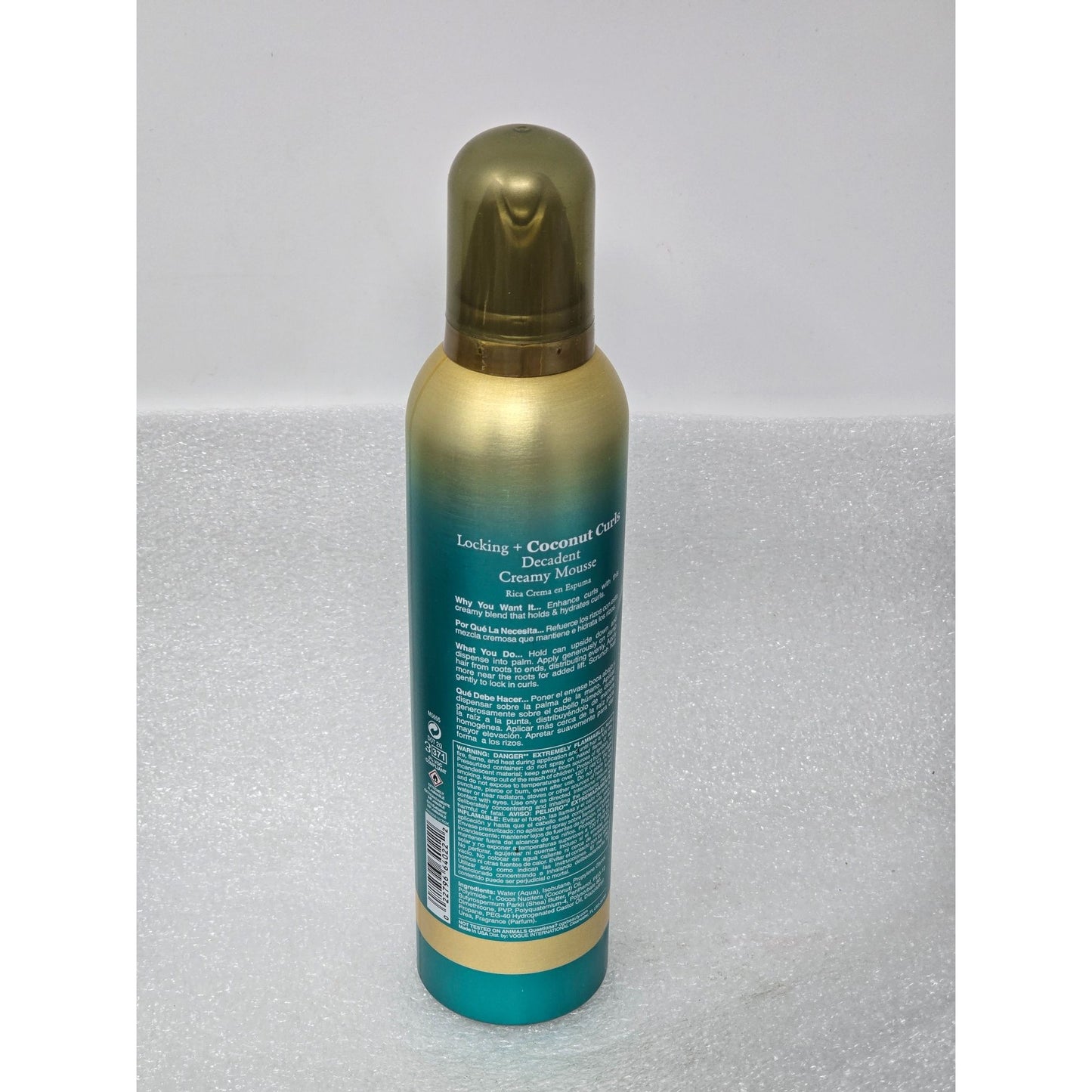 OGX Locking + Coconut Curls Decadent Creamy Mousse Hydrating With Coconut Oil