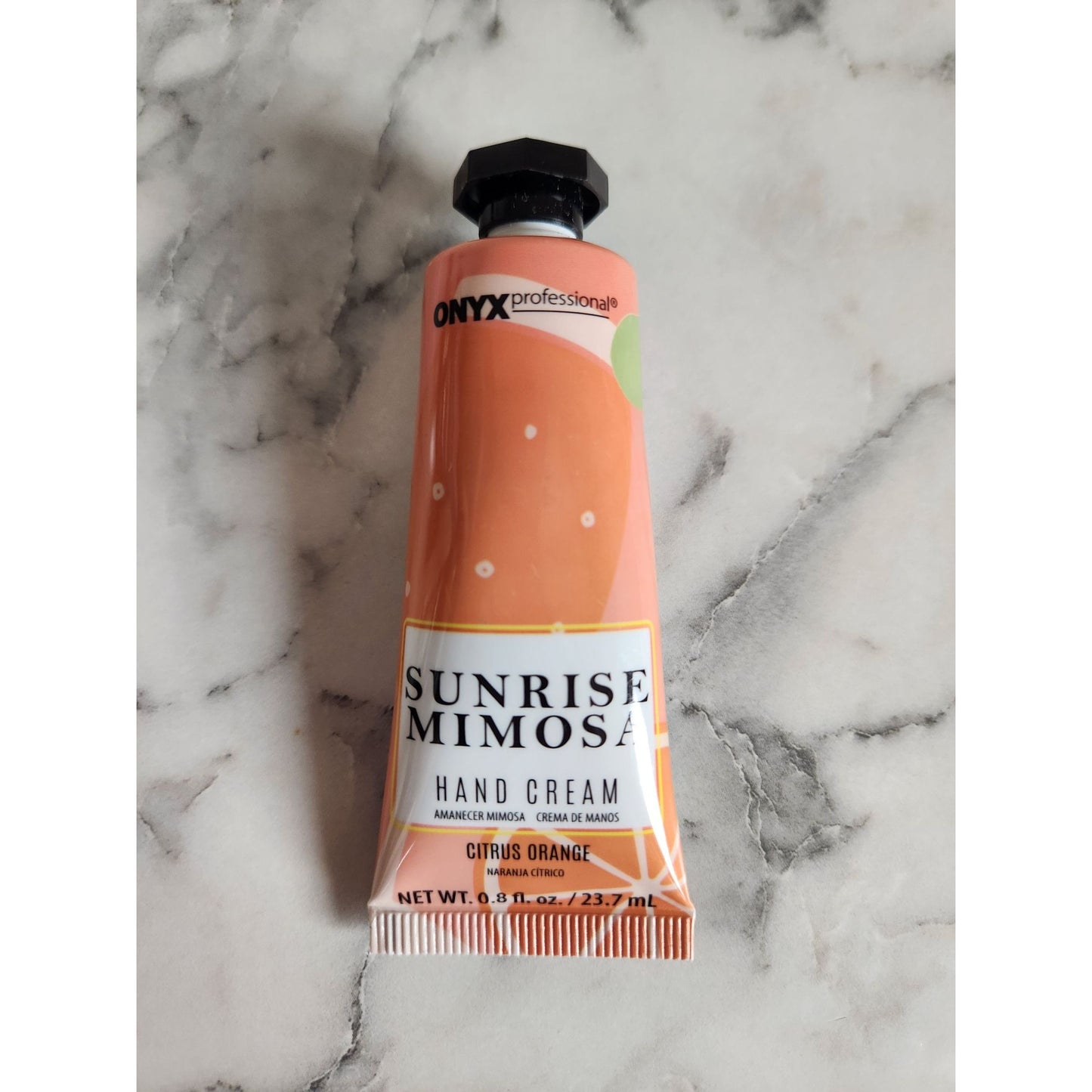 Onyx Professional Sunrise Mimosa Hand Cream Citrus Orange 0.8 Fl Oz Travel Size