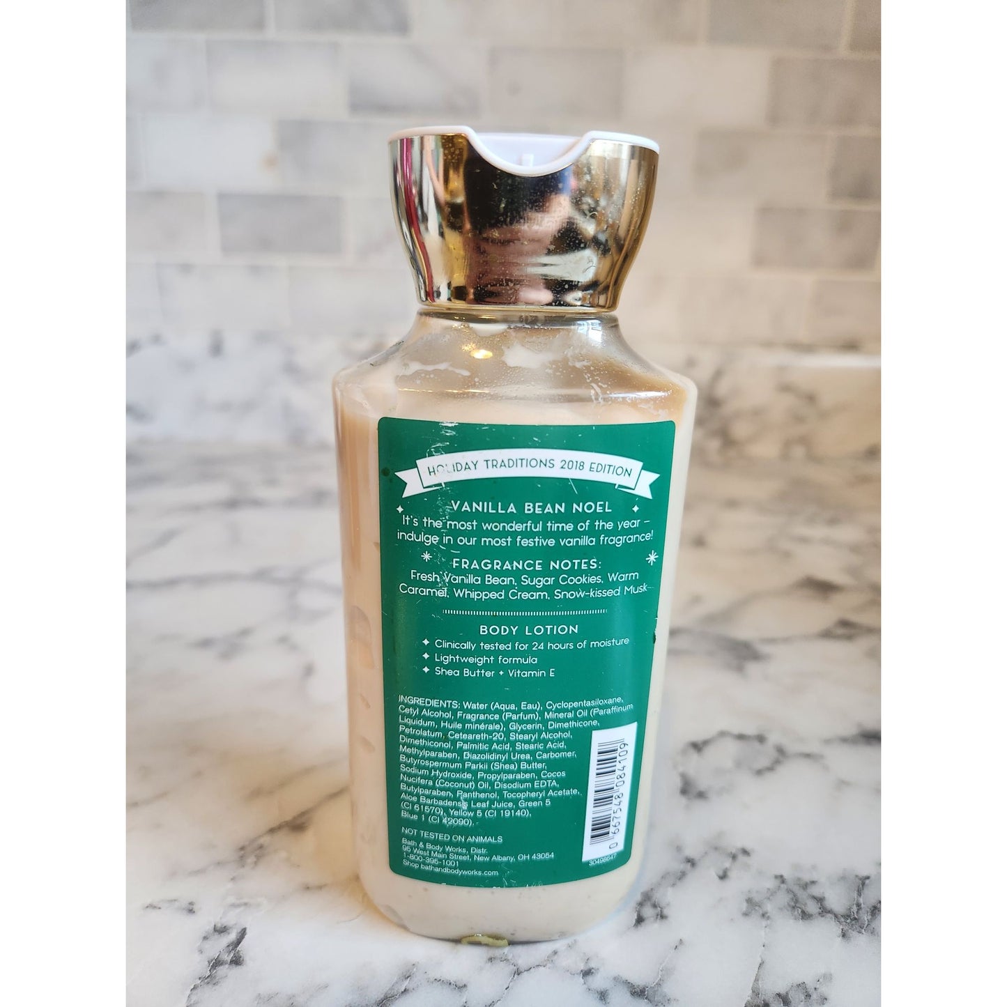 Bath & Body Works Vanilla Bean Noel 24Hr Moisture Lotion Shea Butter & Vitamin E