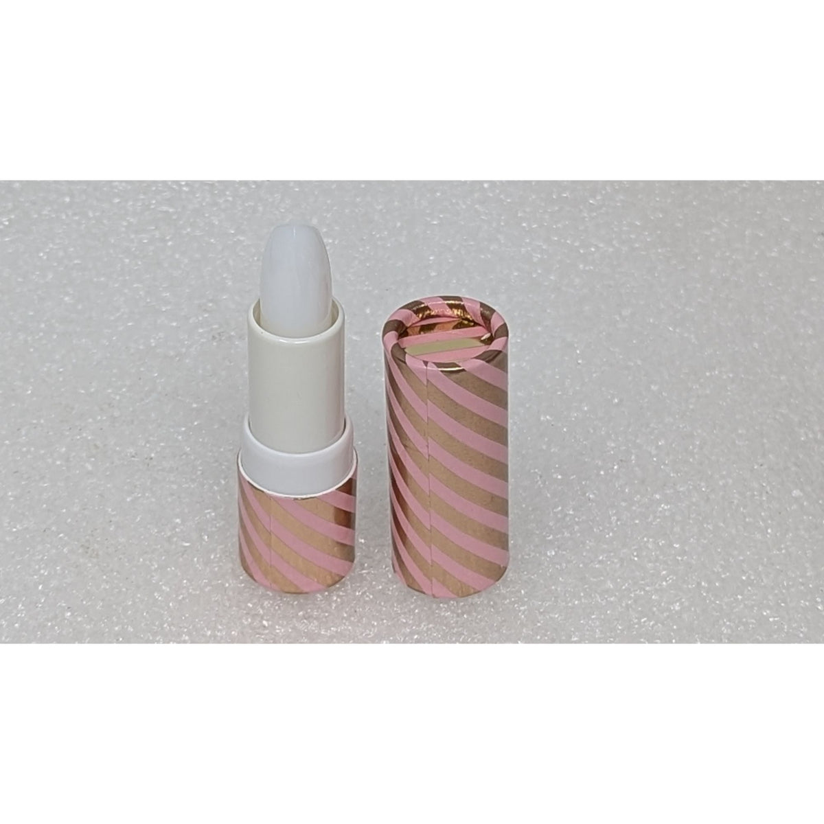 Vanilla Chai Scented Lip Balm Moisturizing & Long-Lasting Pink & Gold Striped