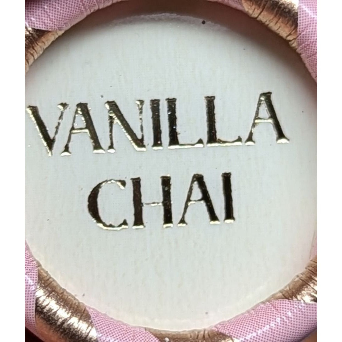 Vanilla Chai Scented Lip Balm Moisturizing & Long-Lasting Pink & Gold Striped