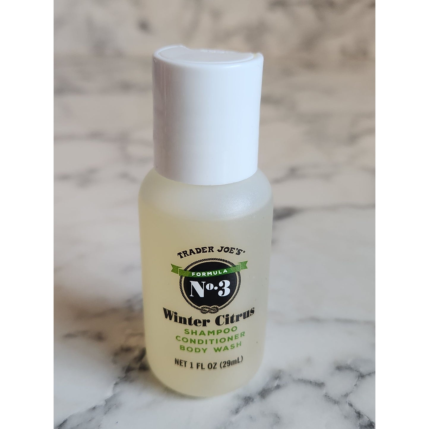 Trader Joes Winter Citrus No. 3 Shampoo Conditioner & Body Wash 1 Oz Travel Size