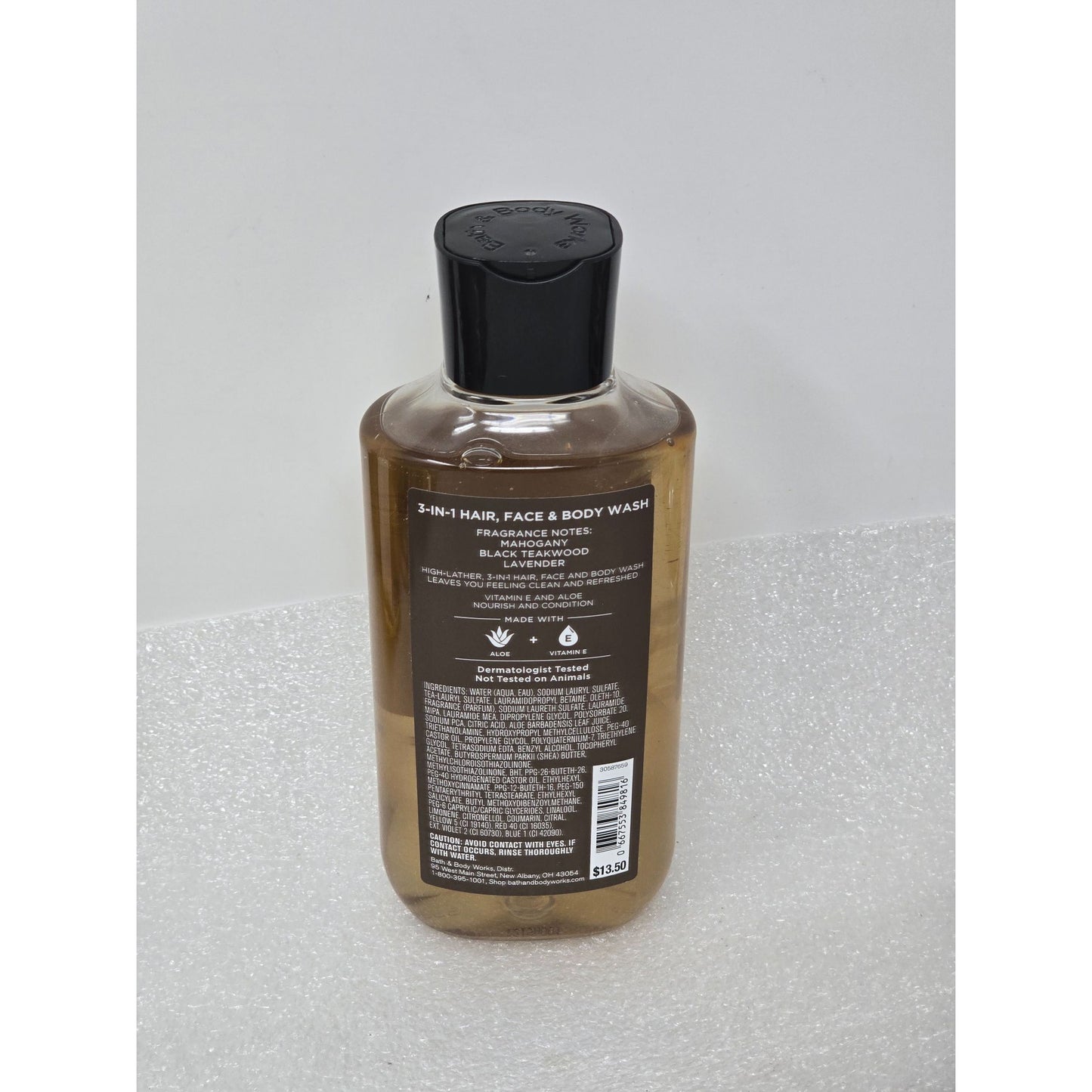 Bath & Body Works Teakwood 3-In-1 Hair Face & Body Wash For Men 10 Fl Oz