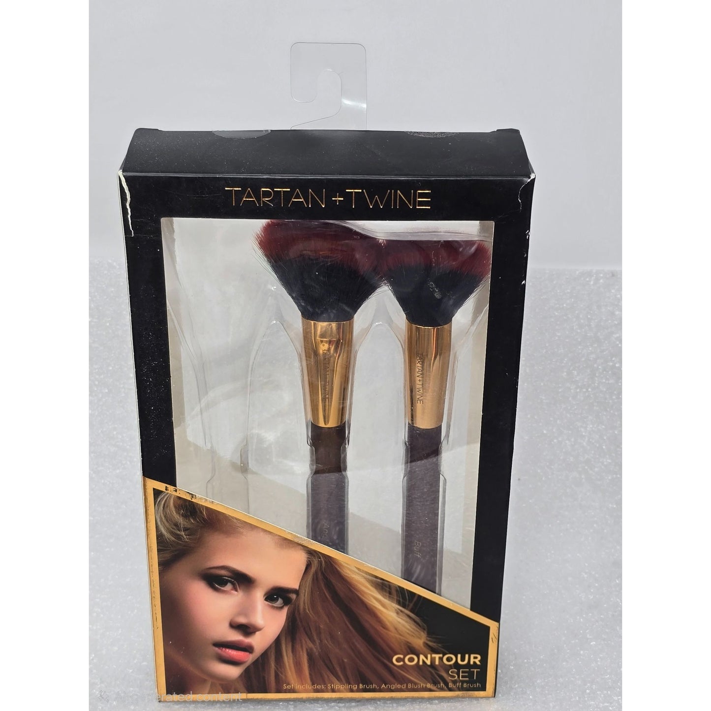 Tartan+Twine Contour Brush Set Includes Angled Blush Brush & Buff Brush