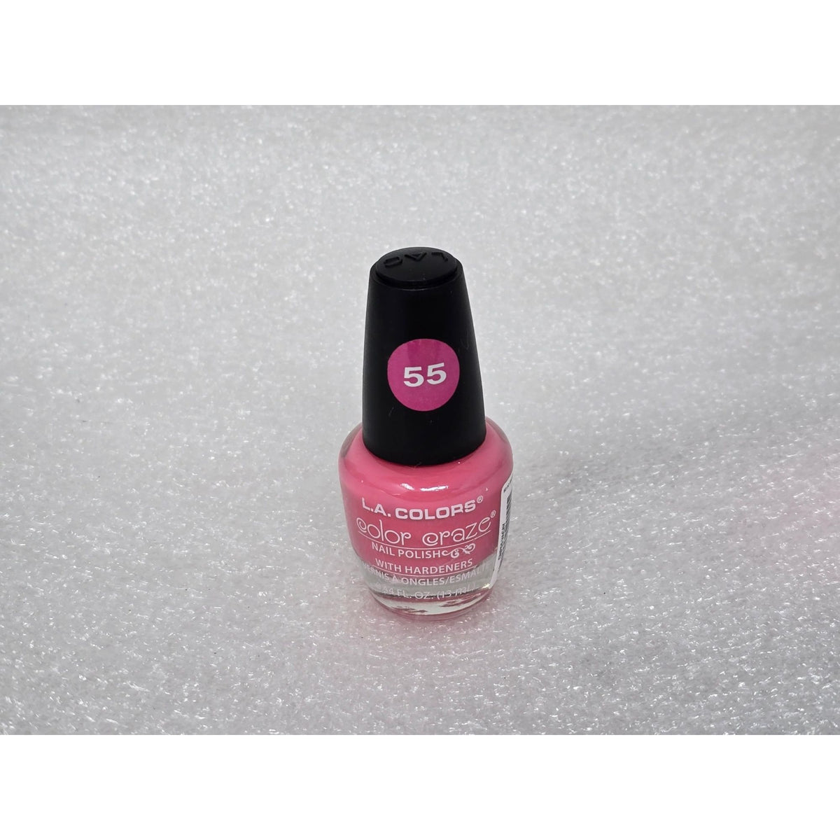 L.A. Colors Color Craze Nail Polish Vacay CNP.55 Pink With Hardeners 0.44 Fl Oz