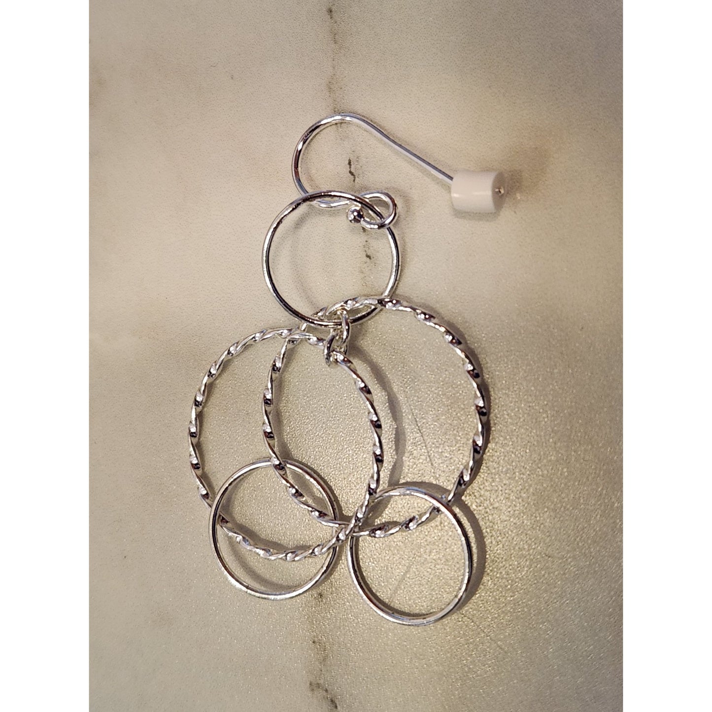 Giani Bernini Sterling Silver Twisted Triple Hoop Drop Earrings