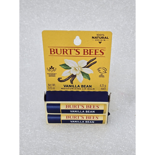 Burt's Bees Vanilla Bean Lip Balm Twin Pack 100% Natural Origin