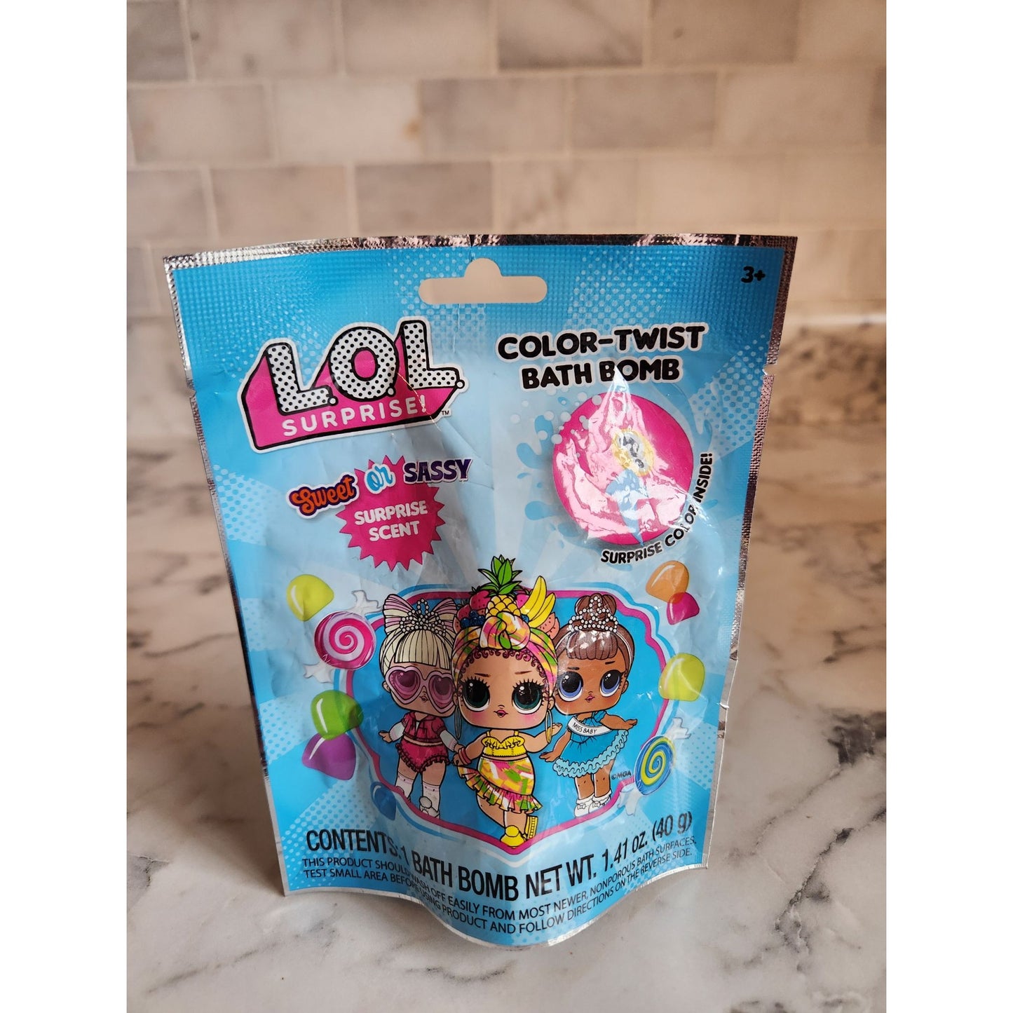L.O.L. Surprise Color-Twist Bath Bomb With Surprise Scent & Color For Kids