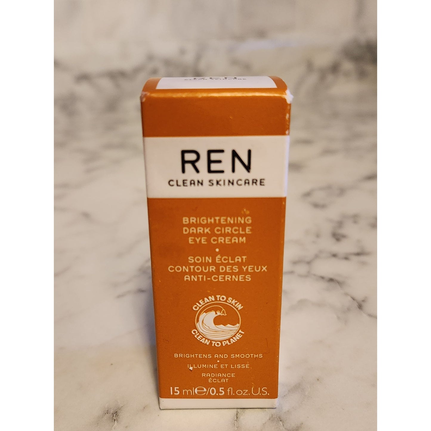 REN Brightening Dark Circle Eye Cream 15ml .5 oz Vegan Clean Skincare