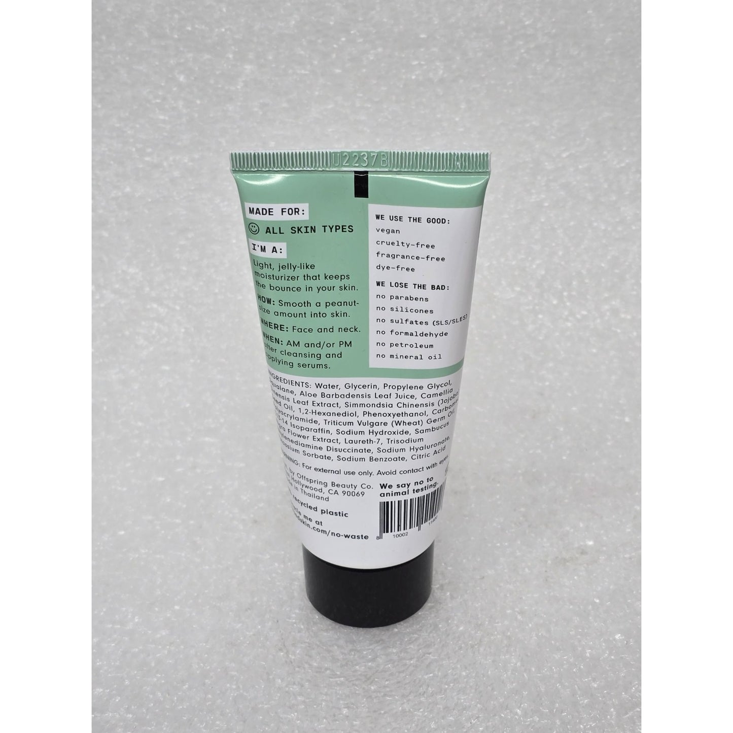 Versed Dew Point Moisturizing Gel-Cream 2 Oz Green Tea Extract & Aloe