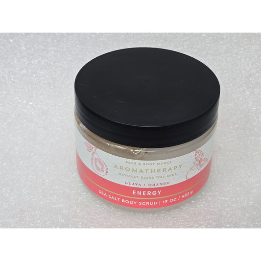 Bath & Body Works Energy Sea Salt Body Scrub 17 Oz Guava Orange Fragrance