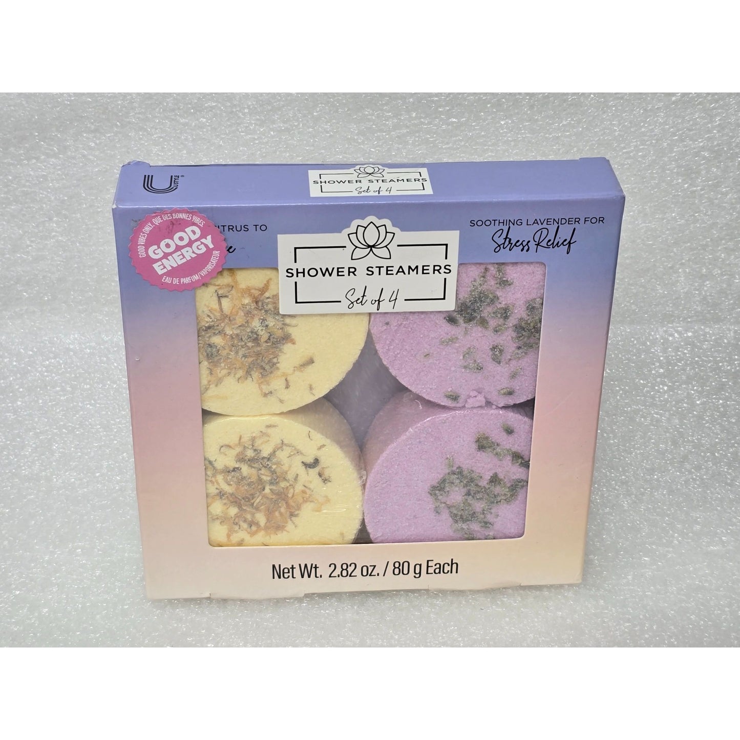 U Style Shower Steamers Set Of 4 Citrus & Lavender Aromatherapy 2.82 Oz Each