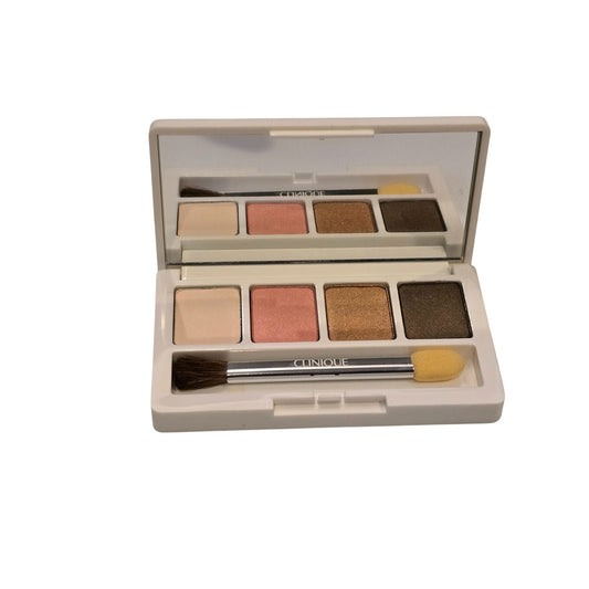Clinique All About Shadow Quad Eyeshadow Palette Olive At Dusk Vanilla Peach Pop