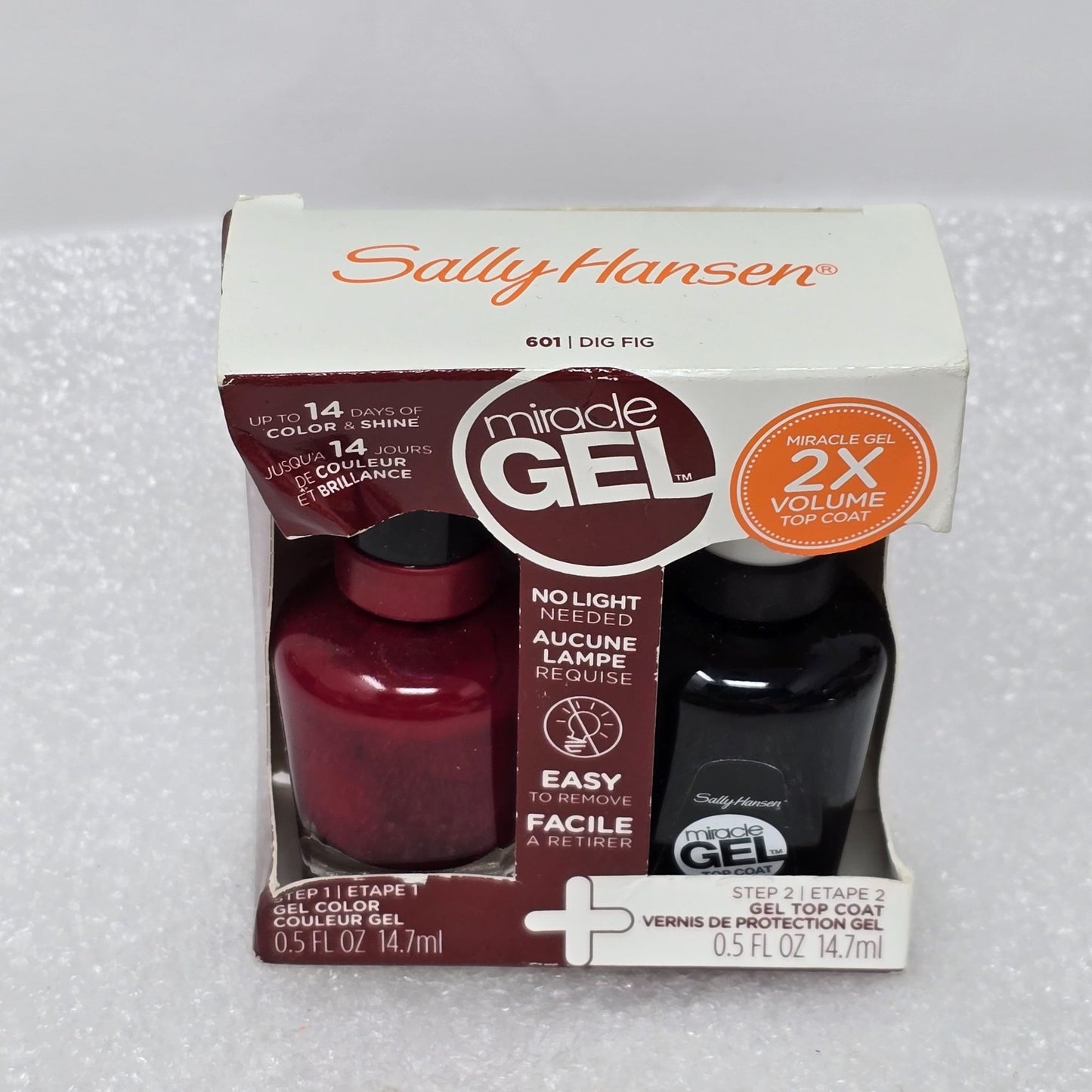 Sally Hansen Miracle Gel Nail Polish & Top Coat Duo Pack 601 Dig Fig