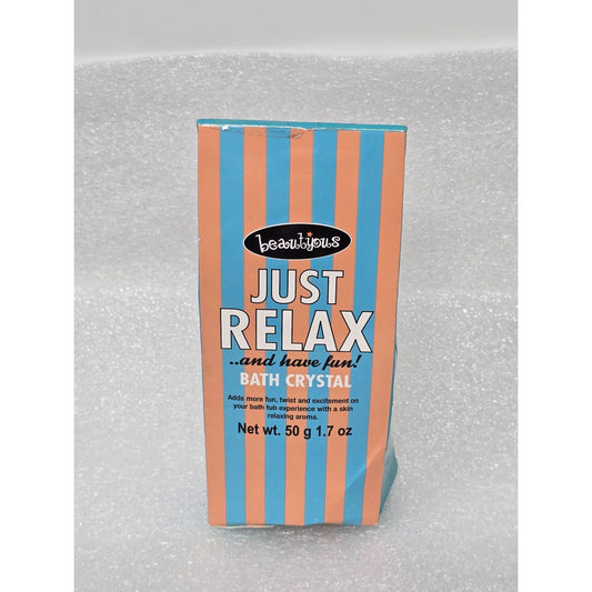 Beautyous Just Relax Bath Crystal 50g Skin Relaxing Formula Striped Packaging