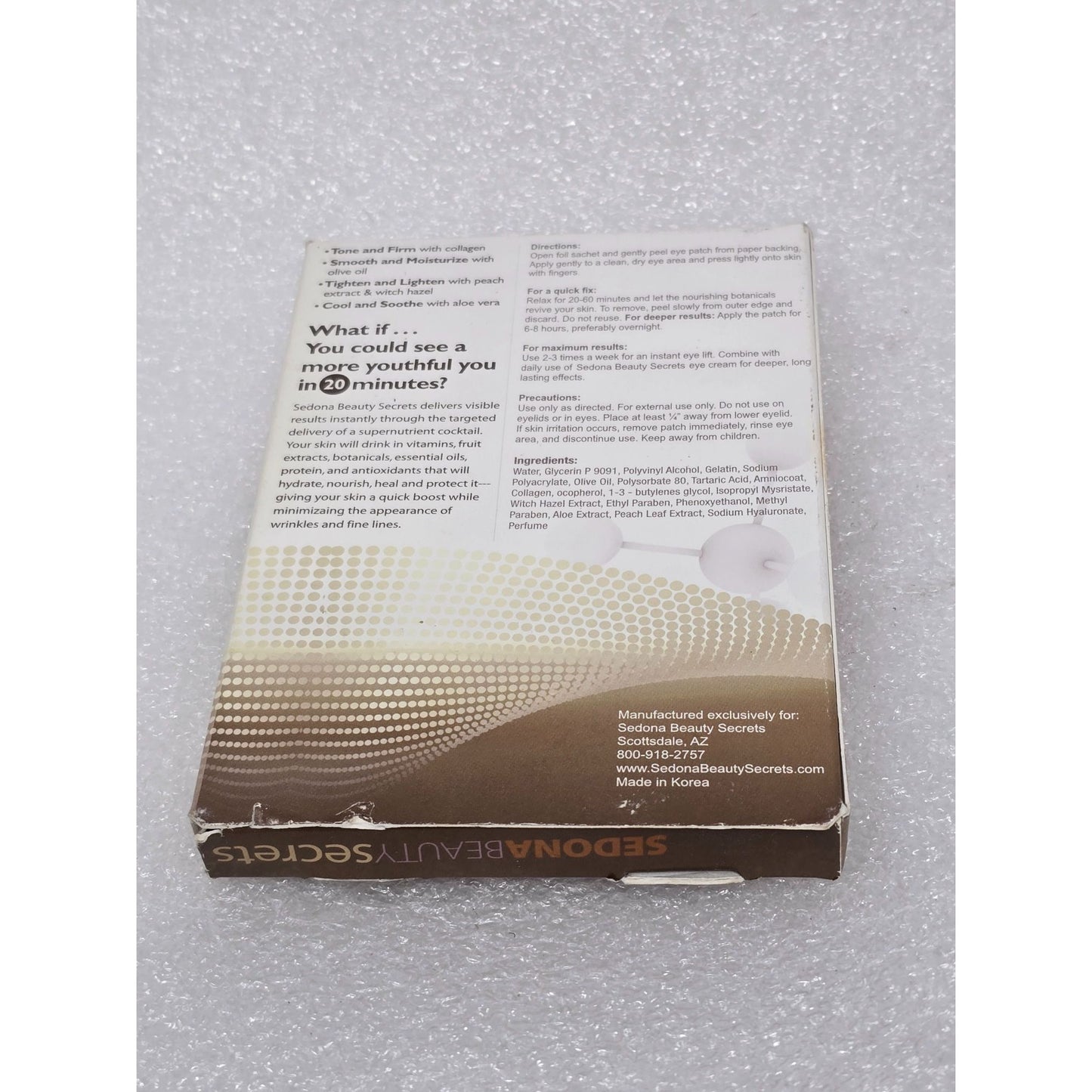 Sedona Beauty Secrets Anti-Wrinkle Eye Patches With Collagen Boost