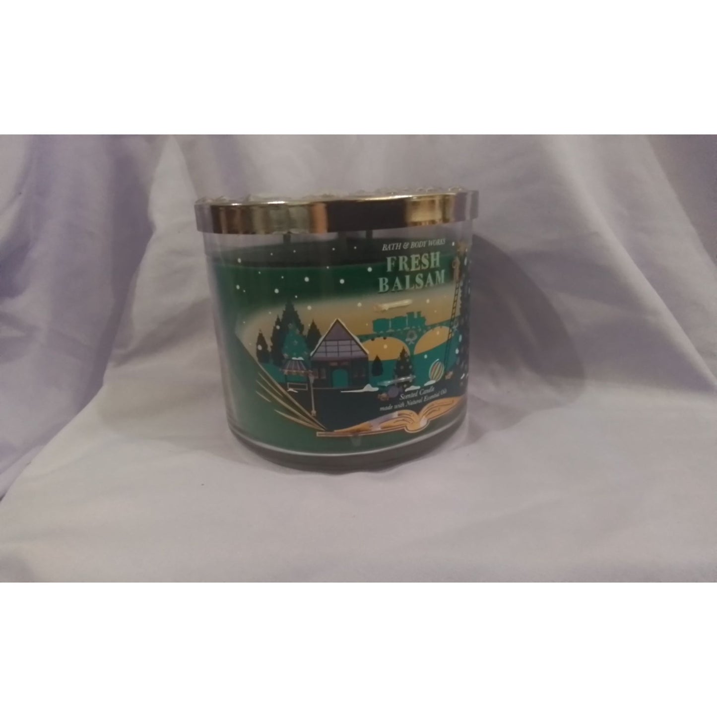 Bath & Body Works Fresh Balsam 3-Wick Scented Candle 14.5 Oz with Essential Oils