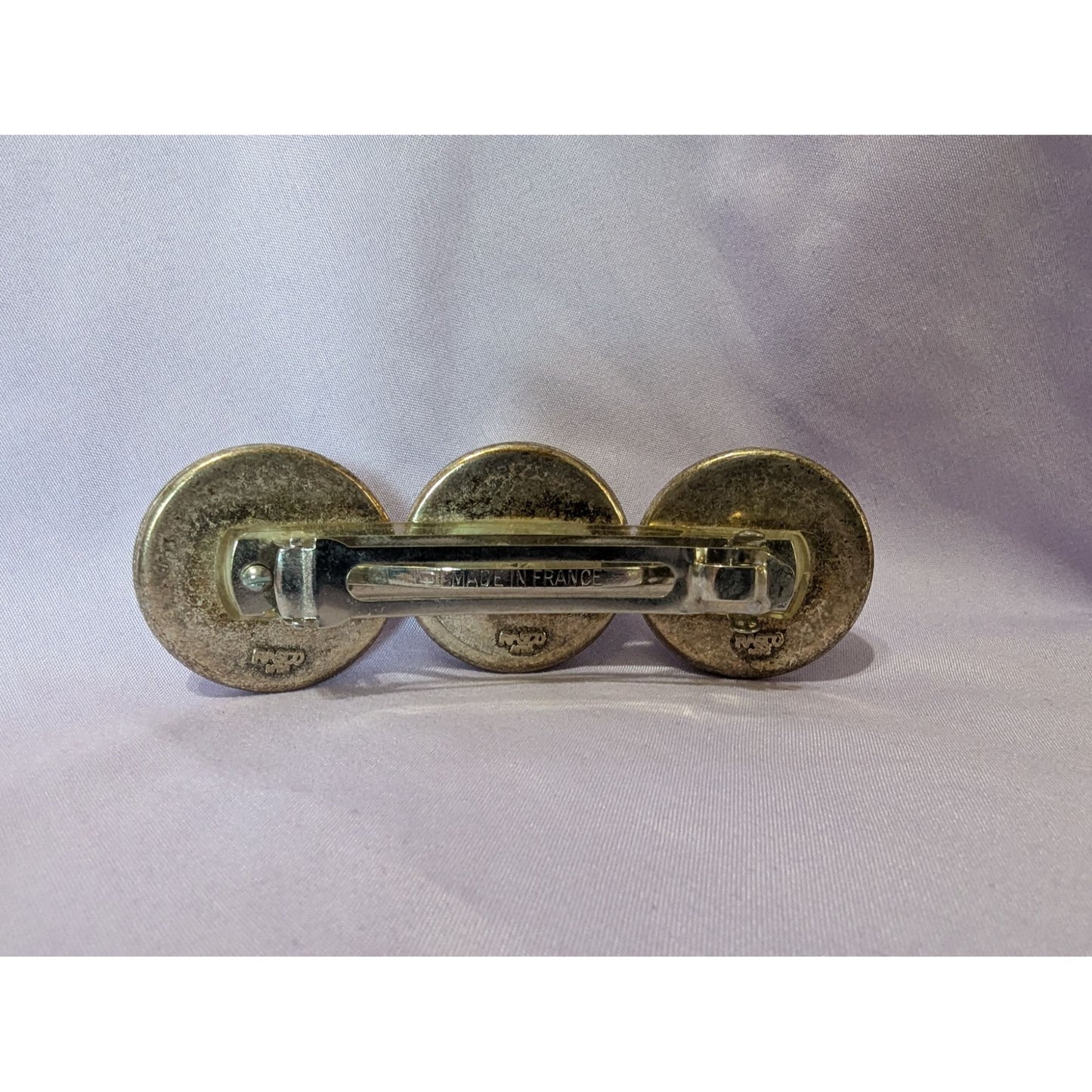 Vintage French Rasco Hair Barrette With Circular Design Made In France