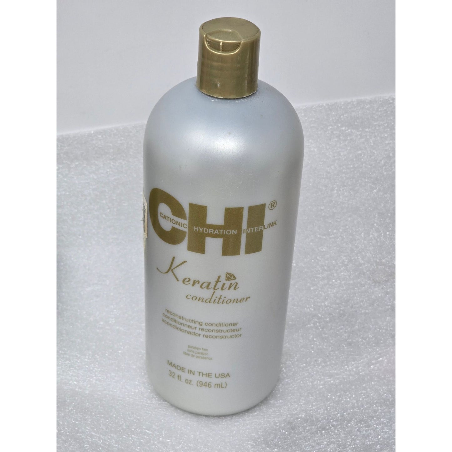 CHI Keratin Conditioner 32 Oz Hydrating Reconstructing Formula Paraben-Free