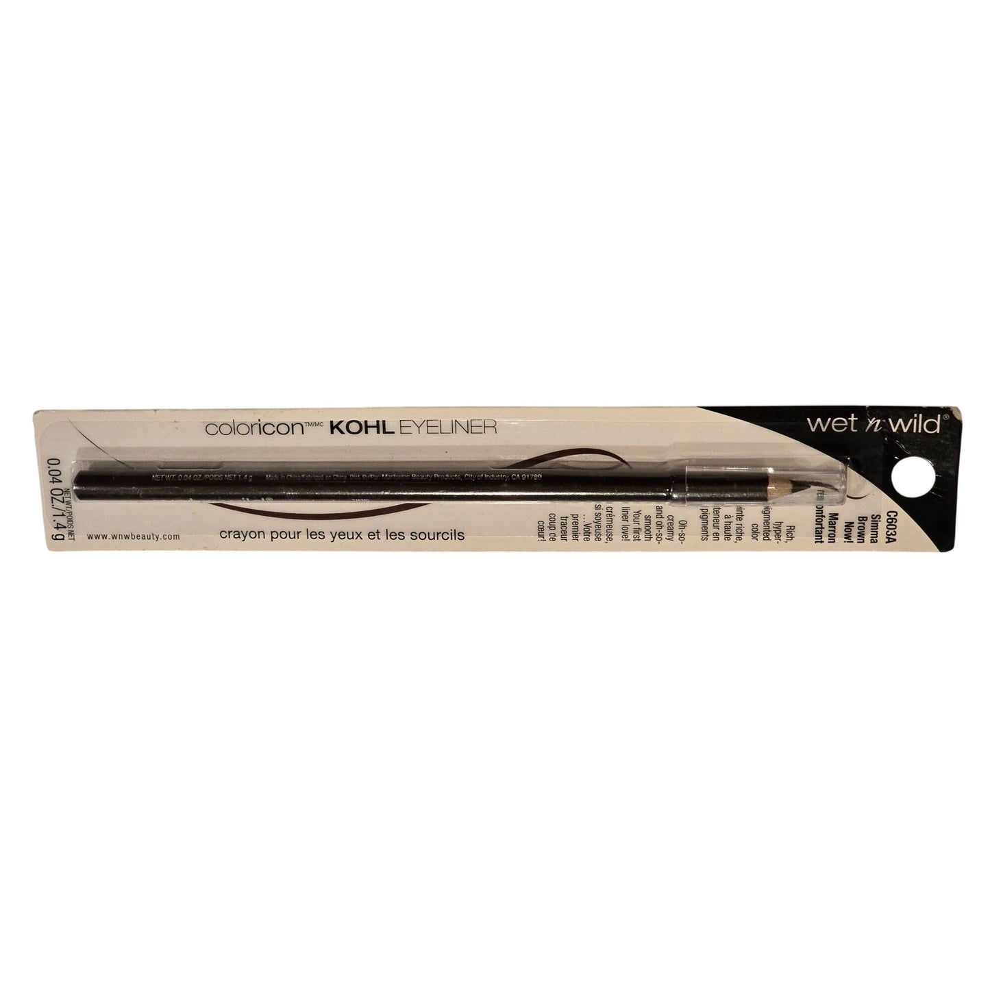 Wet N Wild Coloricon Kohl Eyeliner Pencil Simma Brown Now! Long Lasting