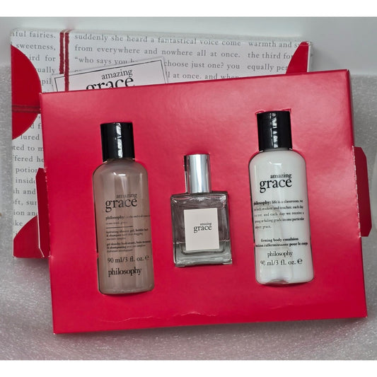 Philosophy Amazing Grace Gift Set Eau De Toilette Perfume Shower Gel Body Lotion