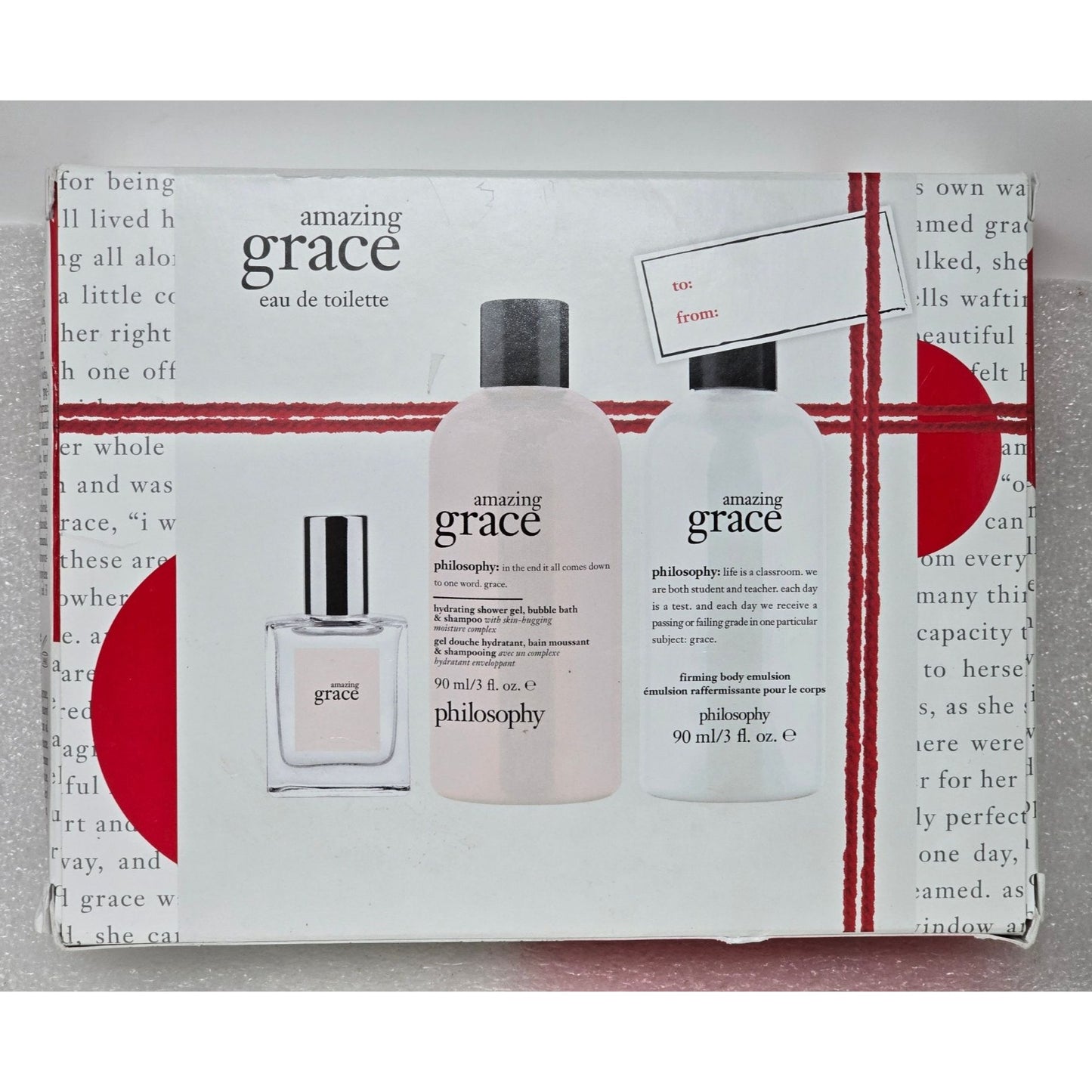 Philosophy Amazing Grace Gift Set Eau De Toilette Perfume Shower Gel Body Lotion