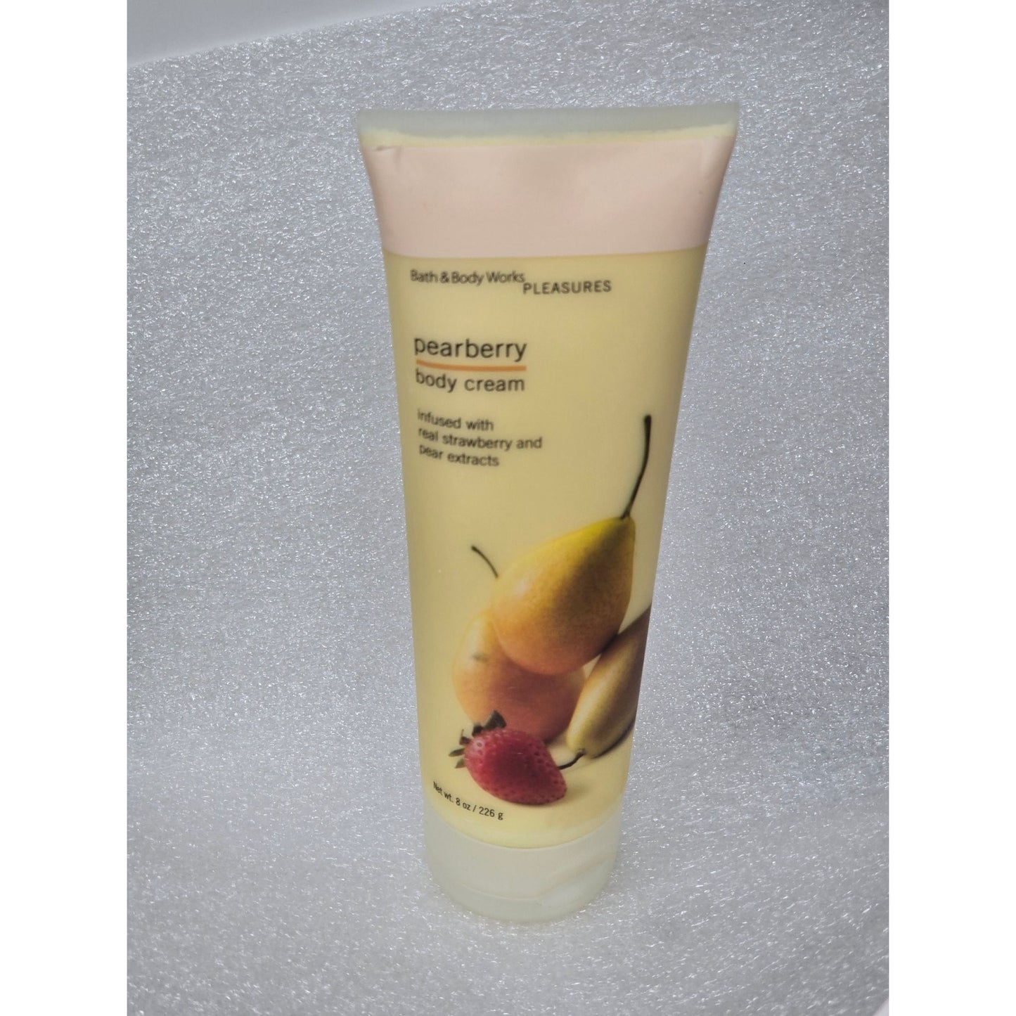 Bath & Body Works Pleasures Pearberry Body Cream 8 Oz Strawberry & Pear Extracts