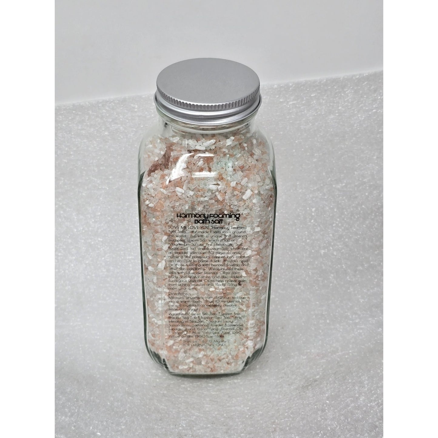 Love Me Love You Harmony Foaming Bath Salts Lavender Eucalyptus Ylang Ylang