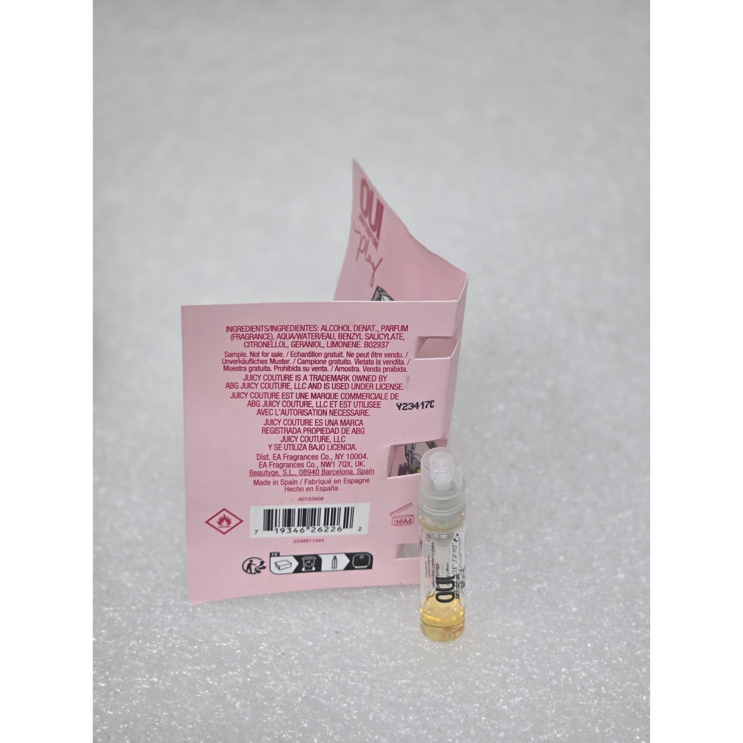 Oui Juicy Couture Play Rosy Darling Eau De Parfum Spray Sample 0.06 Oz./1.8 mL