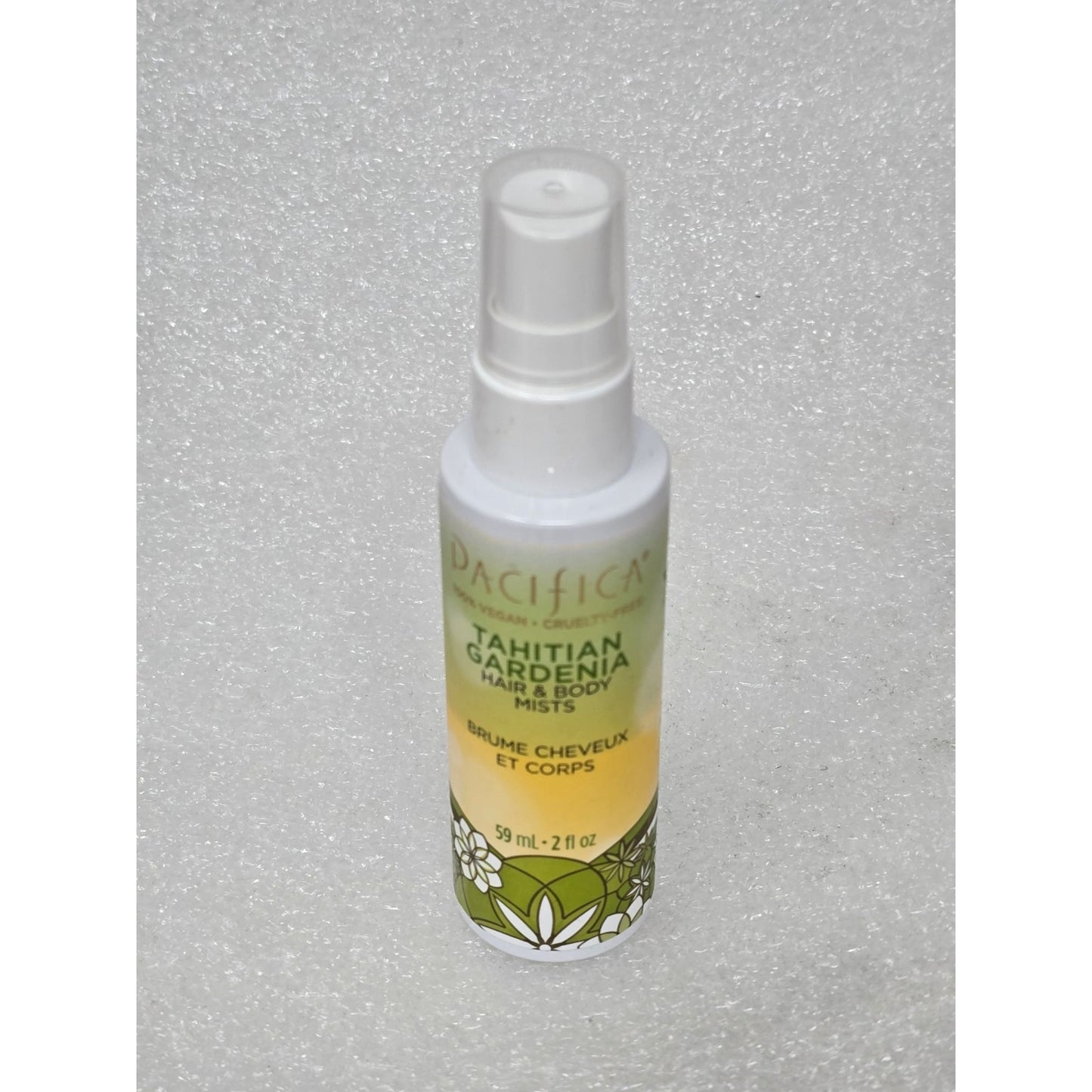Pacifica Tahitian Gardenia Hair & Body Mist 2 Oz Vegan Fragrance Spray