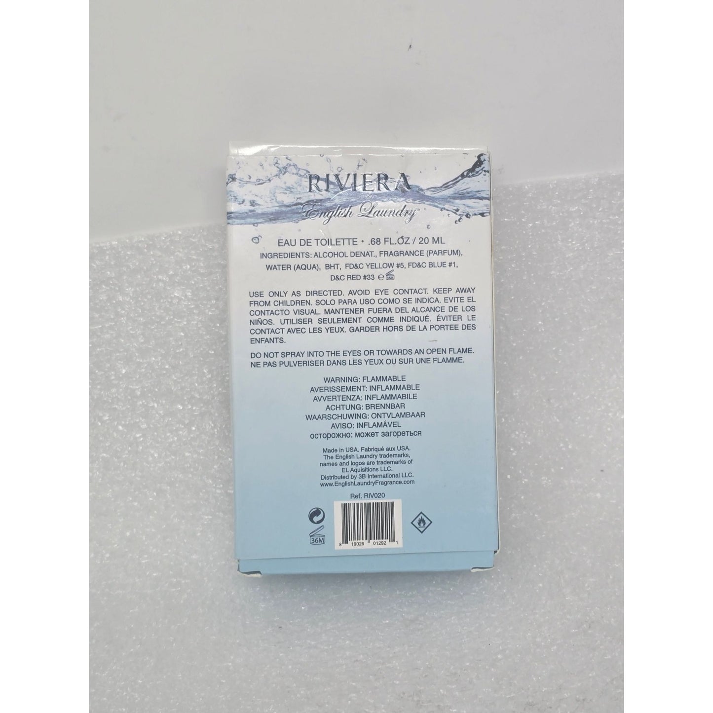 English Laundry Riviera Eau De Toilette Cologne Spray .68 oz New In Box