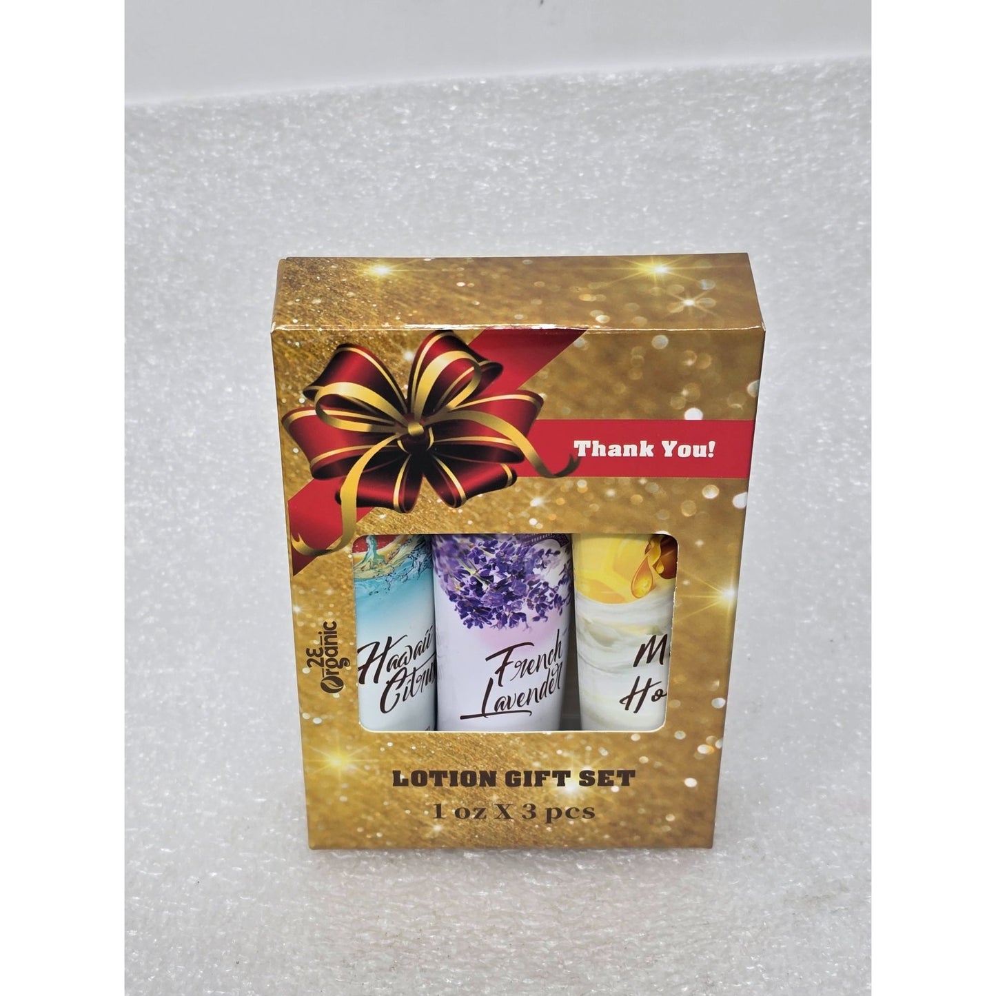 2E Organic Lotion Gift Set 3 Pc Hawaii Citrus French Lavender Milk & Honey
