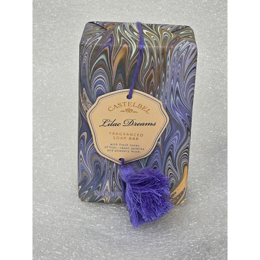 Castelbel Lilac Dreams Fragranced Soap Bar 6.8 Oz With Gift Wrap Tassel