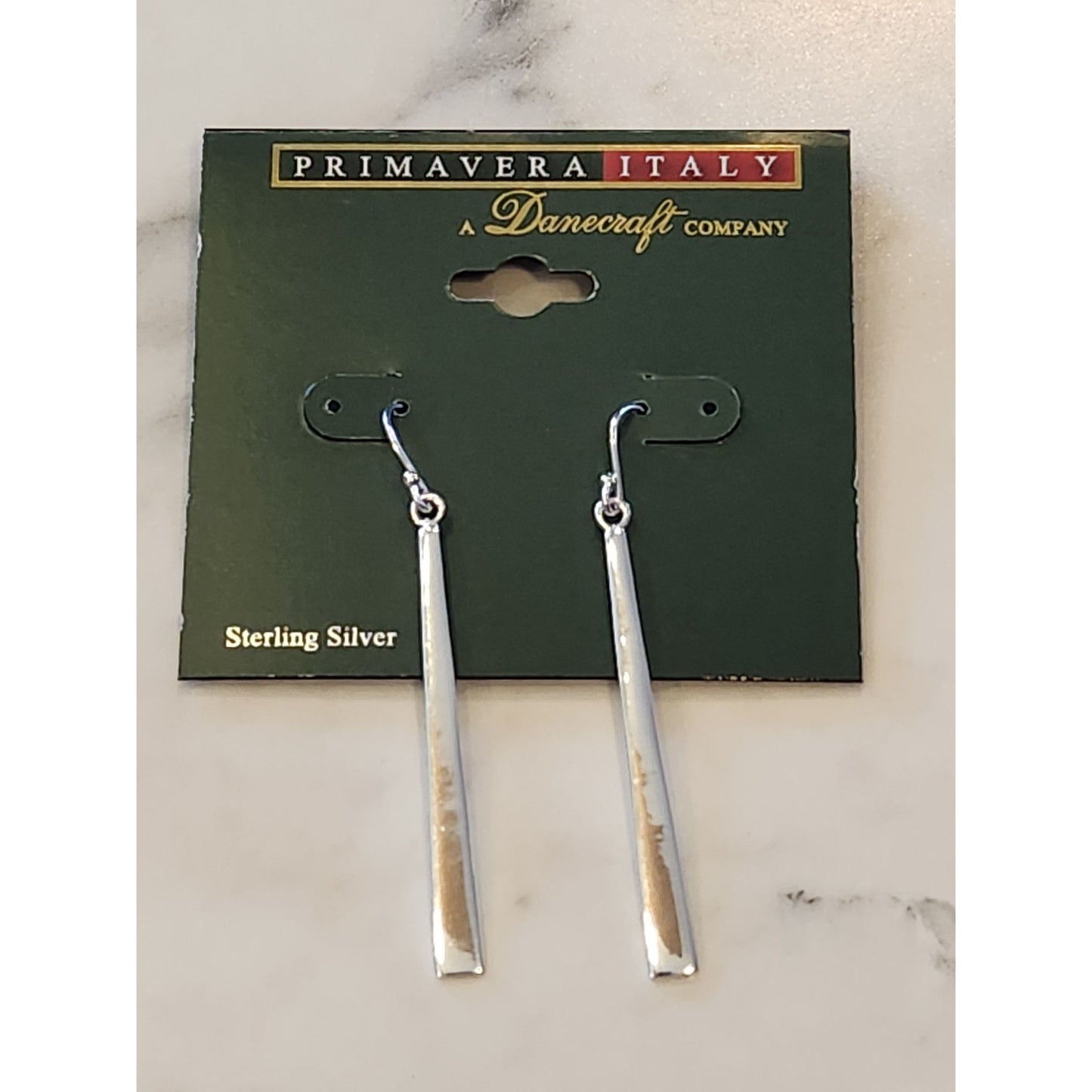 Primavera Italy Sterling Silver Polished Dangle Earrings by Danecraft