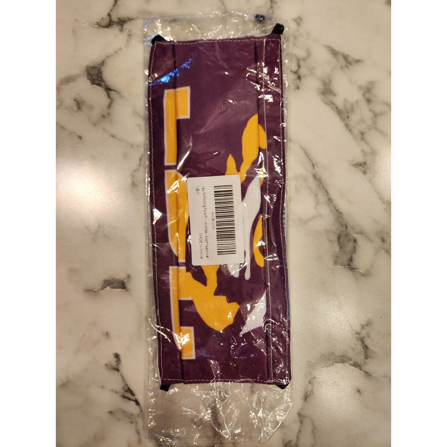LSU Tigers Purple & Gold Face Mask Set of 5 For Adults