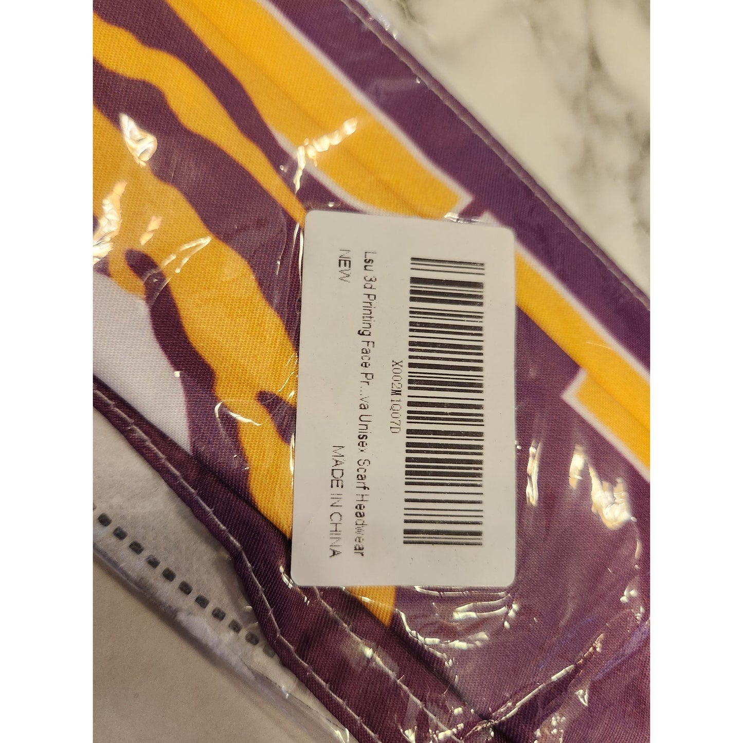 LSU Tigers Purple & Gold Face Mask Set of 5 For Adults