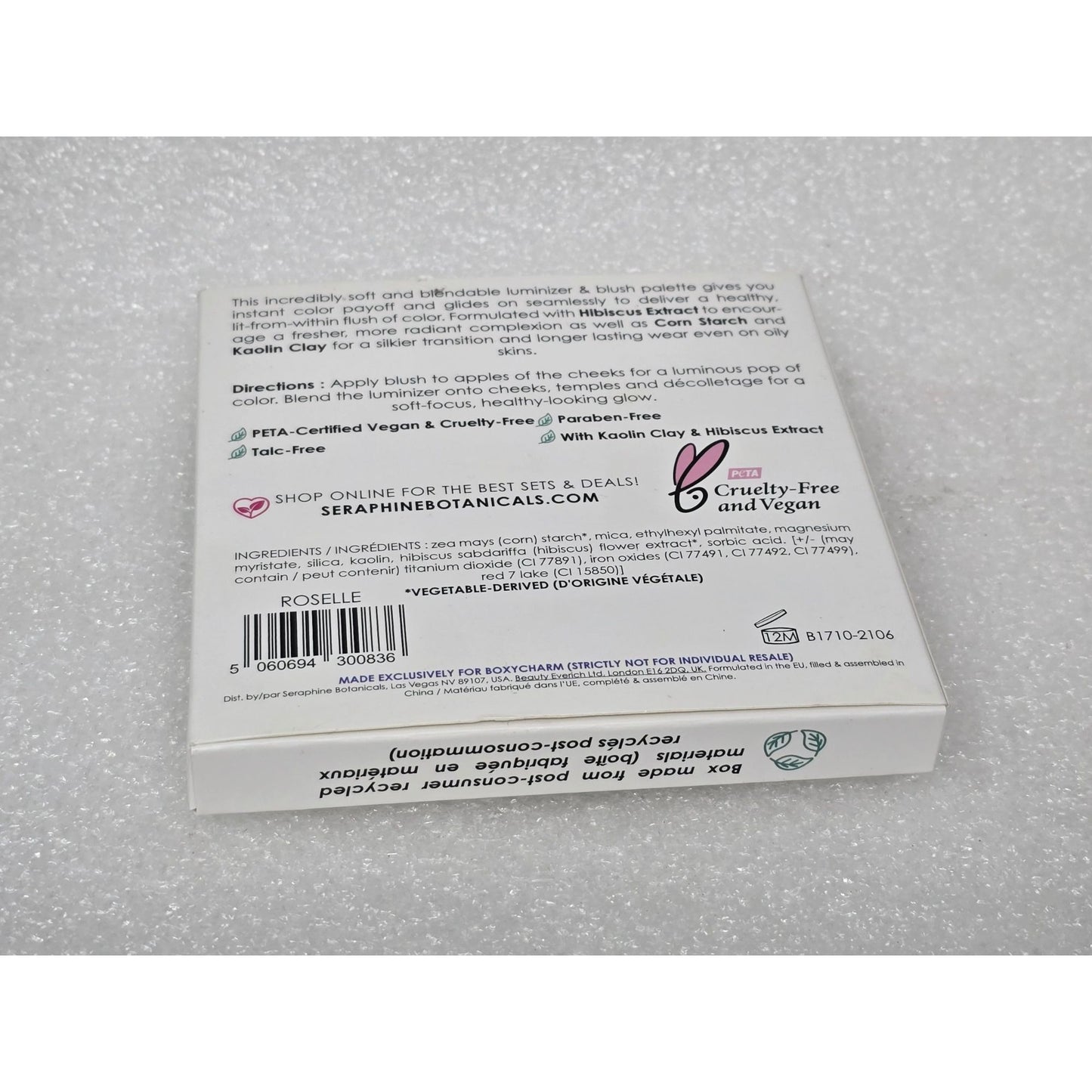 Seraphine Botanicals Happy Hibiscus Luminizer & Blush Palette Vegan Cruelty-Free