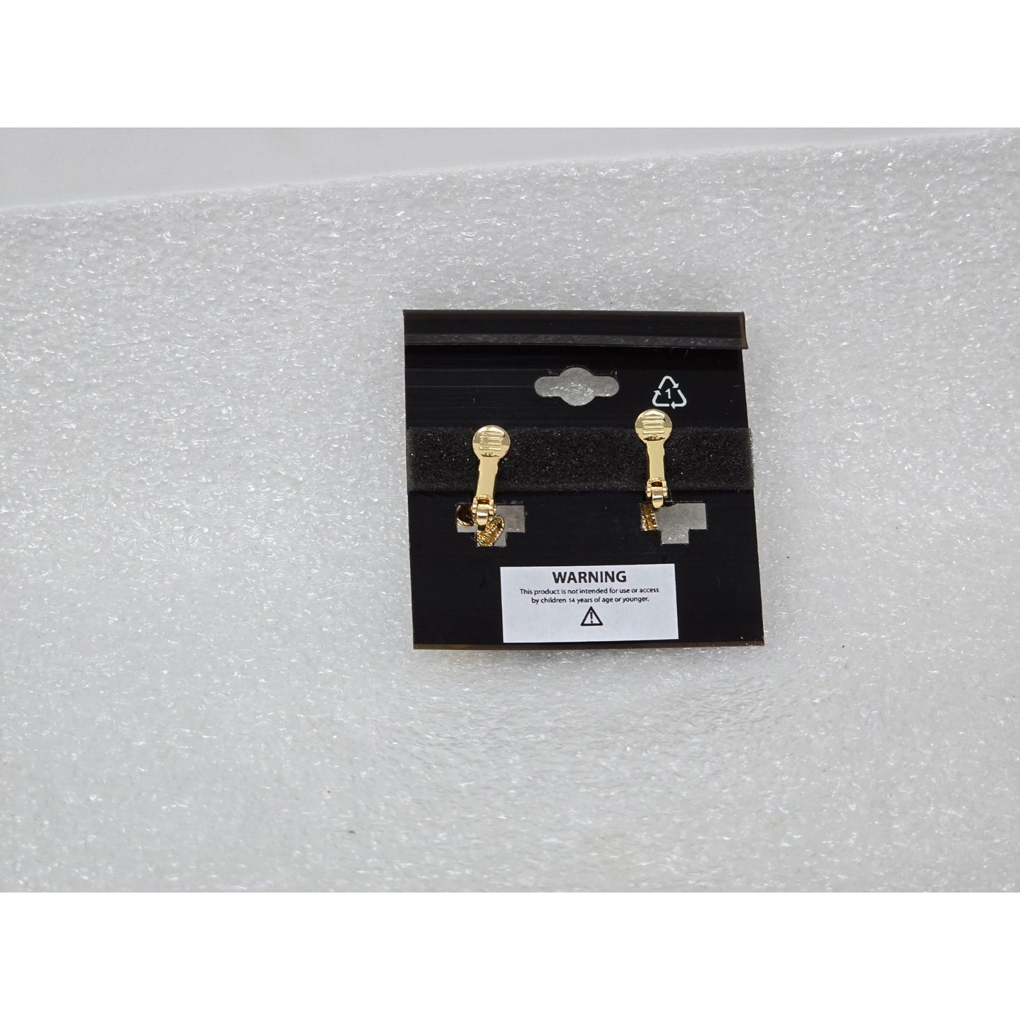 Anne Klein Gold-Tone Crystal Accented E-Z Comfort Clip On Earrings