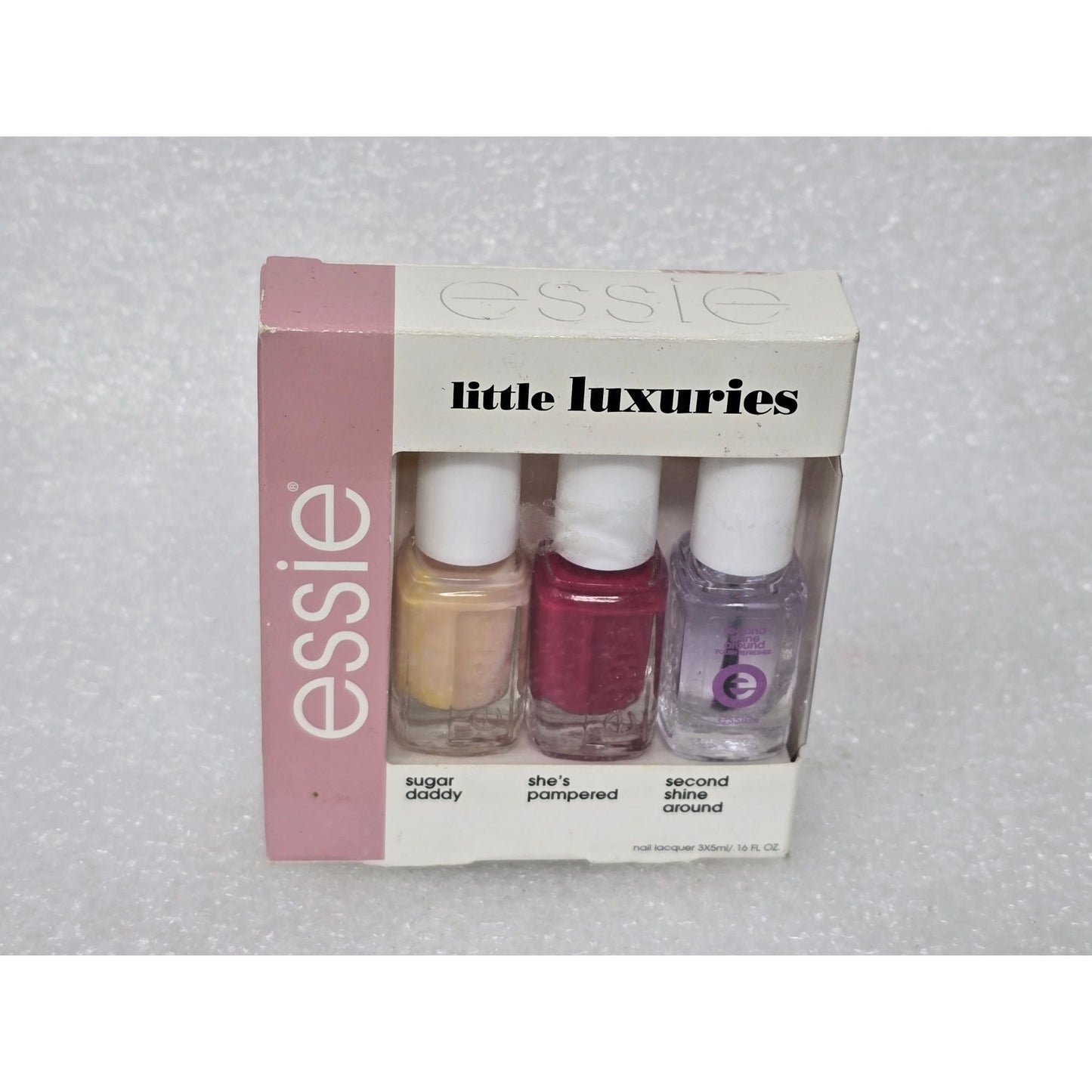 Essie Little Luxuries Nail Polish Set Sugar Daddy Shes Pampered & Second Shine