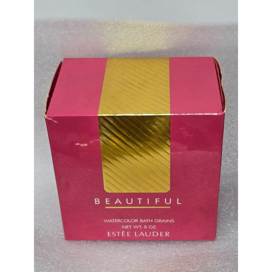 Vintage Beautiful By Estee Lauder Watercolor Bath Grains 8 Oz Rare HTF