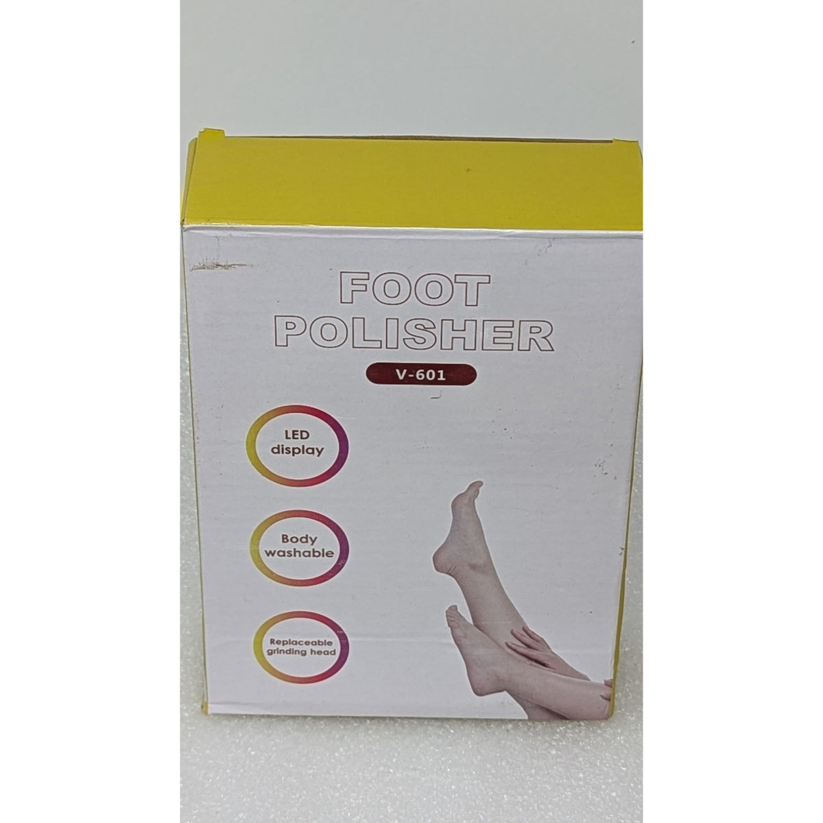 Electric Foot Polisher V-601 LED Display Body Washable Replaceable Grinding Head