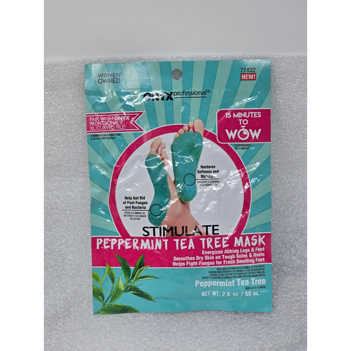 Onyx Professional Peppermint Tea Tree Foot Mask Moisturizing & Energizing