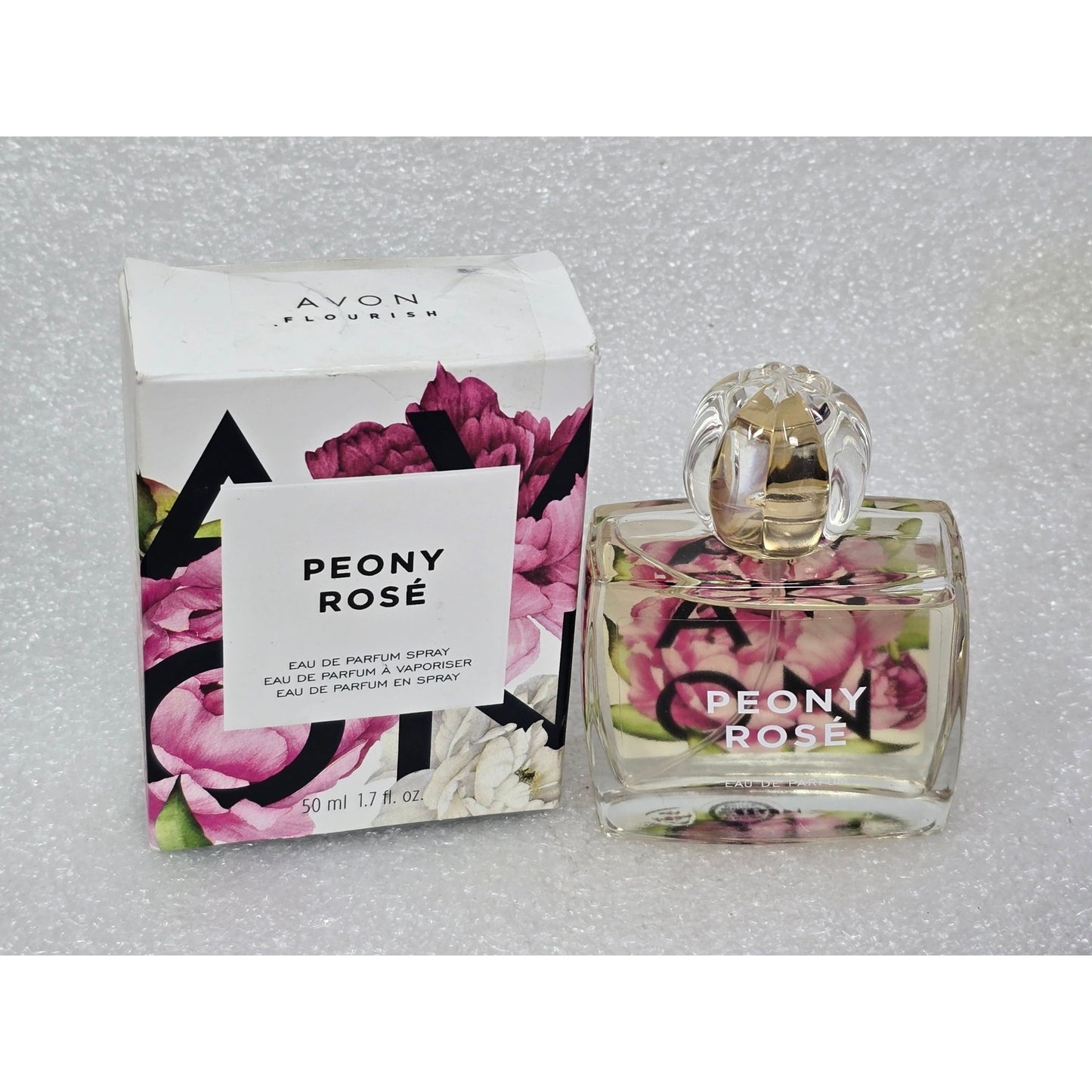 Avon Flourish Peony Rosé Eau De Parfum Perfume Spray 1.7 Oz Boxed Floral Scent