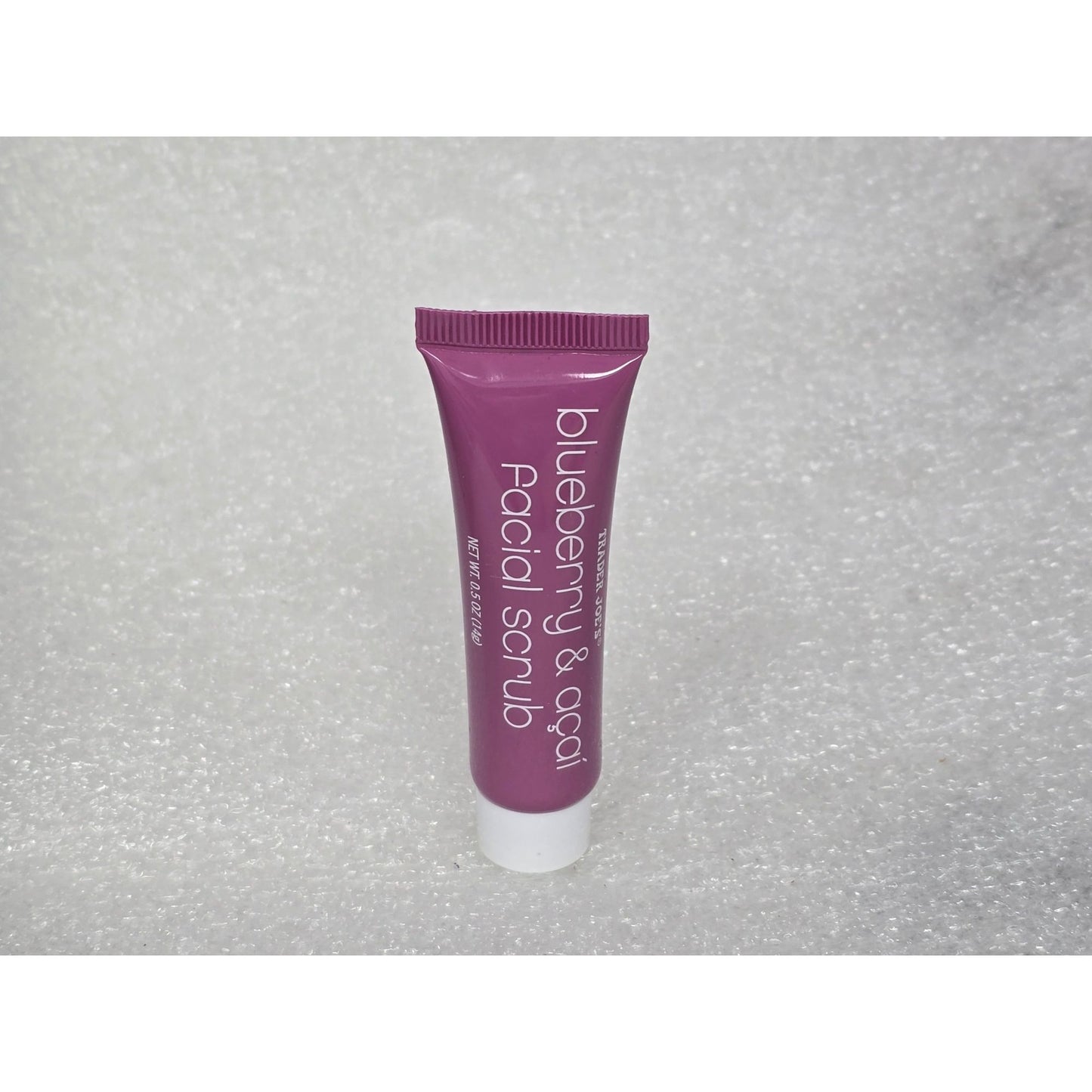 Trader Joes Blueberry & Açaí Facial Scrub 0.5 Oz Tube Travel Size Exfoliant